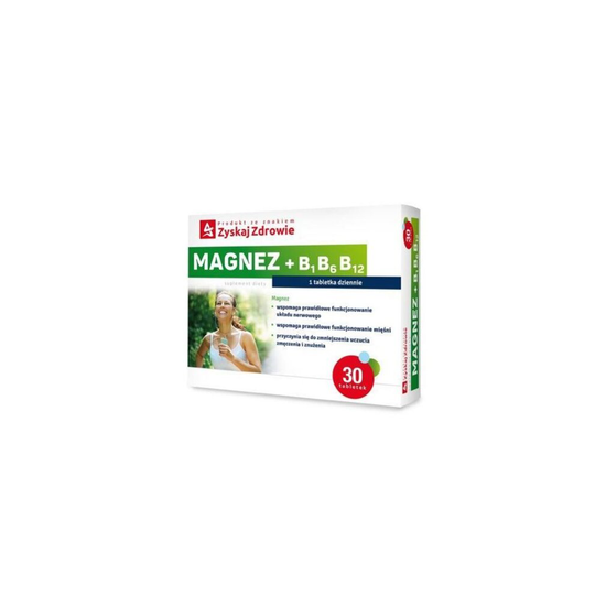 Magnez + B1 B6 B12 Uklad Nerwowy Miesnie Magnesium Muscle 30 tab NEOMAG MENMAG