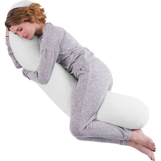 (Pure White) Kally Sleep Orthopaedic Full Body Support Pillow