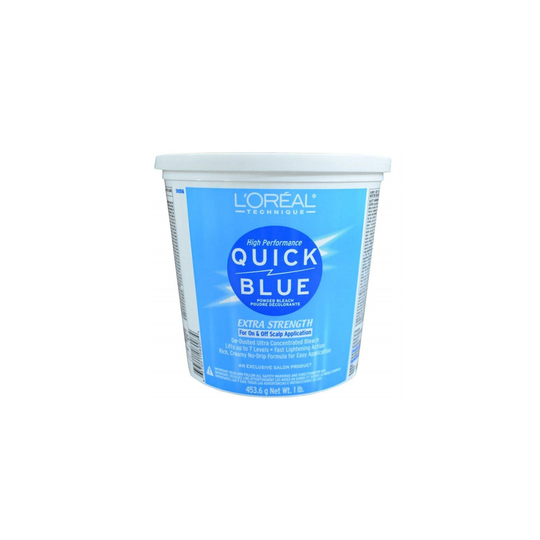 (L'Oreal Quick Blue 453.6g) L'Oreal Quick Blue Powder Bleach Lightener Extra Strength 1 LB