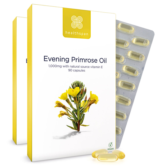 (180 Capsules) Healthspan Evening Primrose Oil 1,000mg, Women's Health, Vegan
