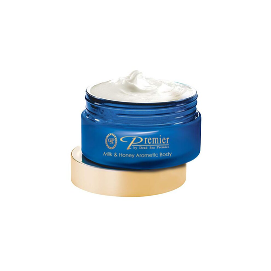 Premier Dead Sea Aromatic Body Butter- Milk and Honey, anti aging skin care, moisturizer, hydrating shea butter, stretch...