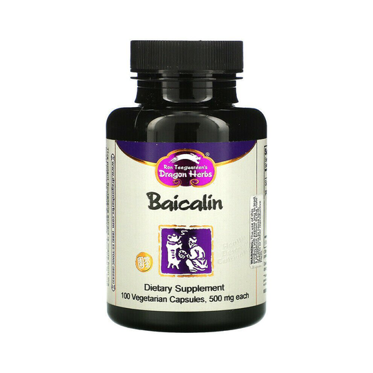 Dragon Herbs, Baicalin, 500mg, 100 Veggie Caps