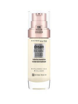Maybelline Dream Radiant Liquid Hydrating Foundation With Hyaluronic Acid And Collagen - Lightweight, Medium Coverage Up To 12 Hour Hydration