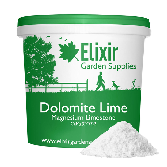 (Tub, 10kg) Elixir Gardens Dolomite Lime Magnesium Limestone | Supplied in a Bag or Re-sealable Tub |500g - 25kg