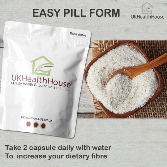 (Psyllium Husk 60 Capsule 500mg Weight Loss Detox Fibre Colon Cleansing Dietary) Psyllium Husk Capsules 500mg Weight Loss Detox