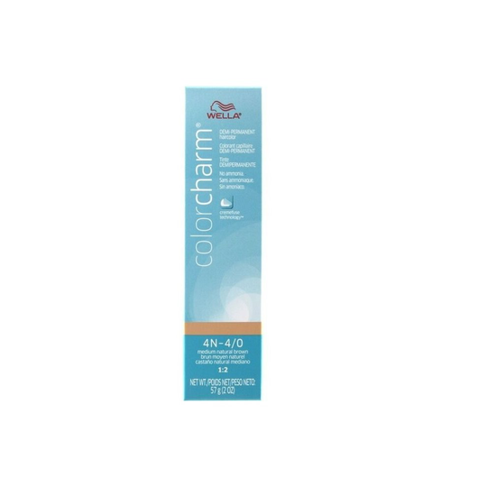 (4N -4/0 Medium Natural brown ) Wella Color Charm 4N Medium Natural Brown Demi - Permanent Haircolor