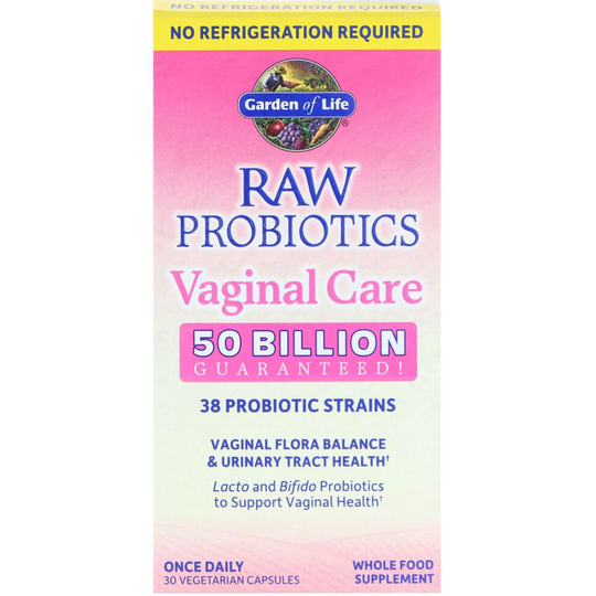 Garden of Life, RAW Probiotics Vaginal Care, 30 Vegetarian Capsules