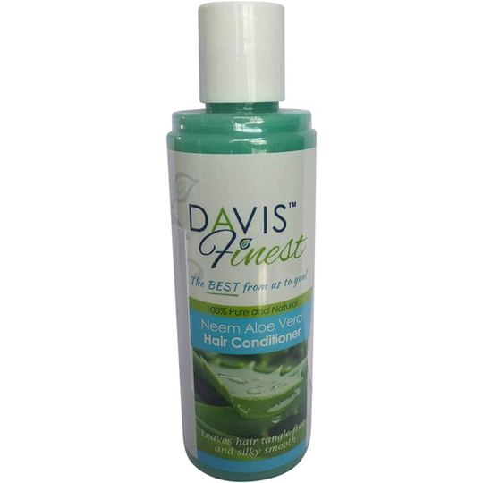 Davis Finest Neem Aloe Vera Hair Growth Shine Conditioner, 100% Vegan Paraben-Free, Sulphate-Free Intensive Deep Conditioner for Damaged Hair Repair