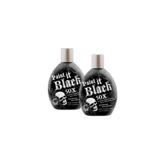 LOT of 2 Millennium PAINT IT BLACK 50X Bronzer Indoor Dark Lotion Tanning Bed by Millennium Tanning Products