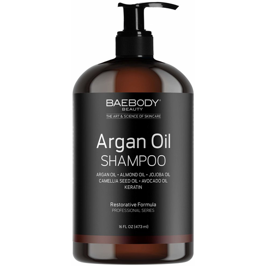 Baebody Moroccan Argan Oil Shampoo with Keratin, 16 Ounces