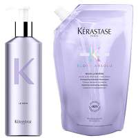 Kerastase Blond Absolu Bain Lumiere: Refillable Aluminium Bottle and Shampoo Refill Pouch 500ml