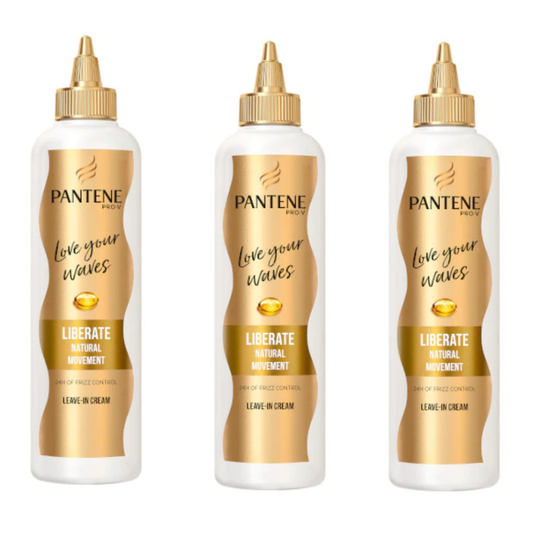 Pantene Pro-V Love Your Waves Leave In Conditioner Treatment - 3 x 270ml Bottles