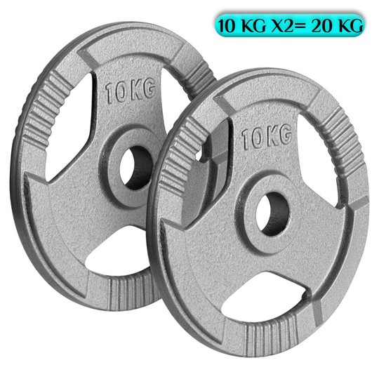(10Kg x 2 = 20Kg) Olympic 2-Inch Cast Iron Plate Weight Plate
