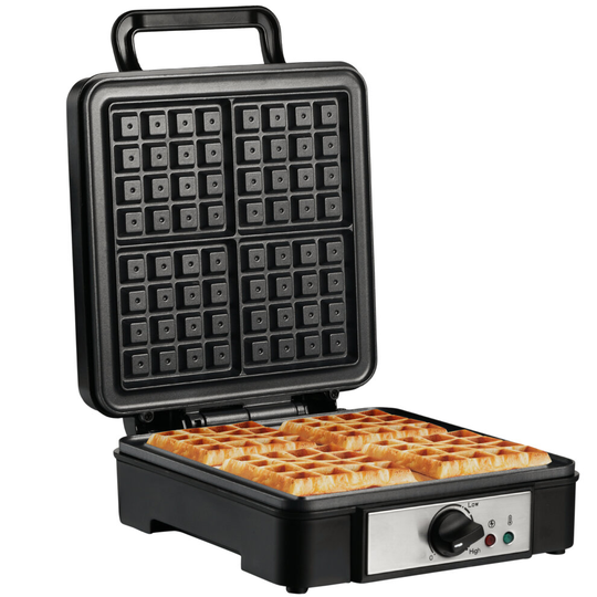 HOMCOM 4 Slice Waffle Maker w/ Deep Cooking Plate Adjustable
