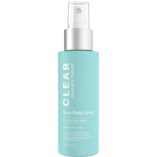 Paula's Choice CLEAR Back and Body Acne Spray, 2% Salicylic Acid Treatment for Blackheads & Blemishes, 4 Ounce