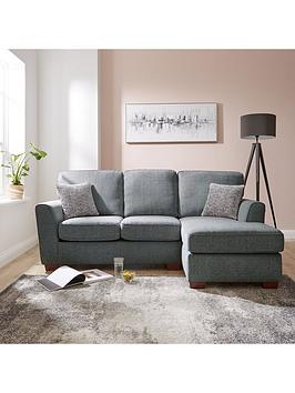 Very Home Hopton Right Hand Chaise Sofa - Grey