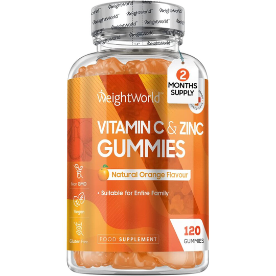 WeightWorld Vitamin C & Zinc 120 Gummies 200mg for Immune Support