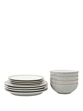 Denby Elements 12-Piece Dining Set &Ndash; Light Grey