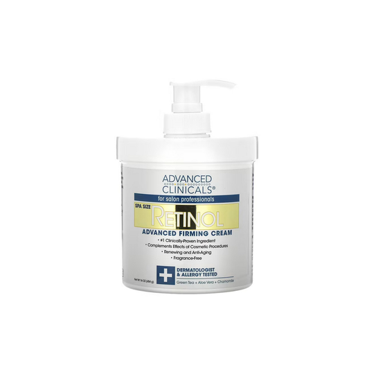 Advanced Clinicals, Retinol, Advanced Firming Cream, Fragrance Free, 454g