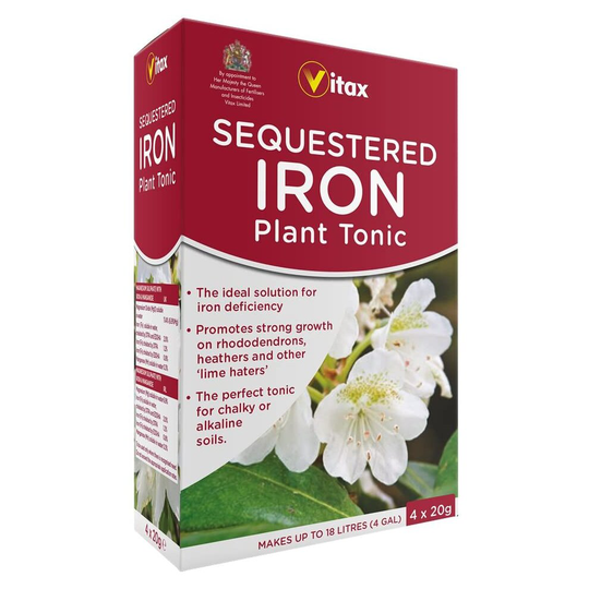 Vitax Sequestered Iron Plant Tonic 4 x 20g