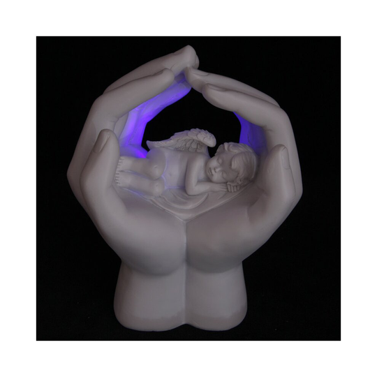 LED Cute Hands and Sleeping Cherub Ornament