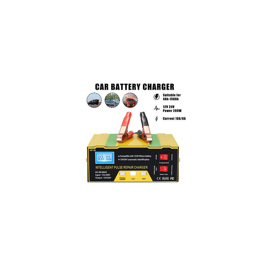 12V 24V Smart Car Battery Charger Trickle Vehicle Lorry Pulse Repair