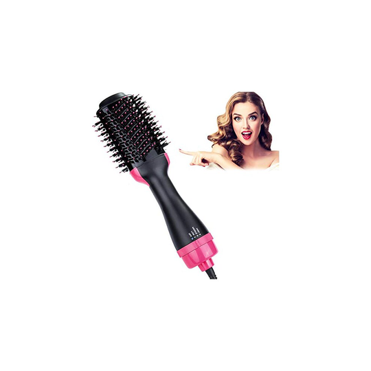 3-in-1 Hair Dryer and Styler Volumizer Brush, Hieha Hot Air Brush Upgrade Hair Dryer Brush ,Hair Straightener Brush for Fast Drying,Straightening,Curl