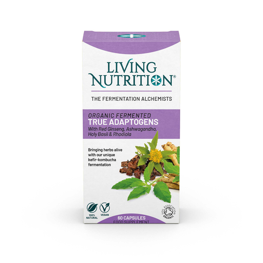 Living Nutrition Organic Fermented True Adaptogens, 60 Capsules