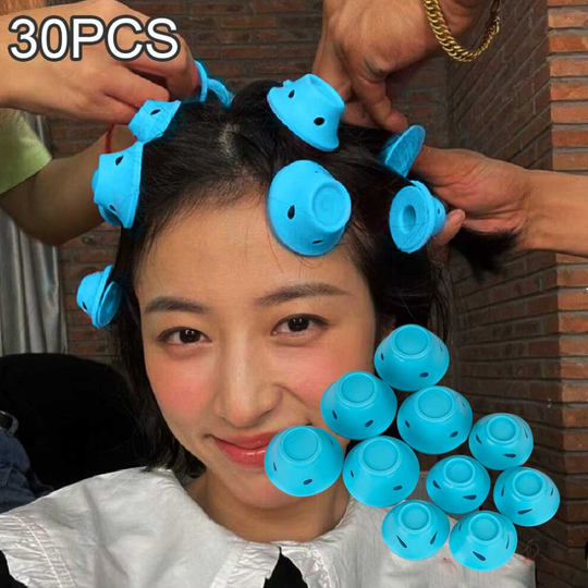 30PCS No Heat Silicone DIY Soft Magic Hair Curlers Rollers Tool