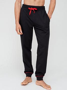 HUGO Bodywear Monogram Lounge Pants - Black, Black, Size L, Men
