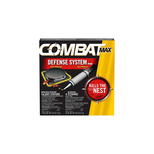 Combat Max Defense System Brand, Small Roach Killing Bait and Gel, 12 Count