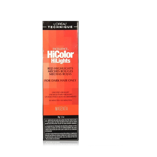(HiColor HiLights - Magenta) L'Oreal Excellence HiColor Magenta HiLights For Dark Hair - 34g