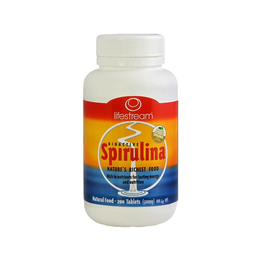 LifeStream Spirulina Tablets, 500mg, 200 Tablets