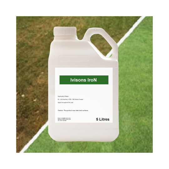 (5 Litres ) Ivisons IroN Liquid Non Staining Lawn Greener