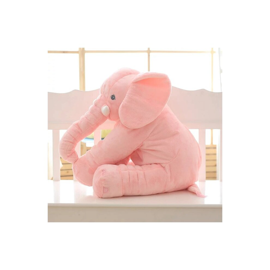 (Pink, 60cm) 80cm Plush Elephant Toy Baby Sleeping Back Cushion Soft Stuffed Pillow Elephant Doll Newborn Playmate Doll Kids Birthday Gift