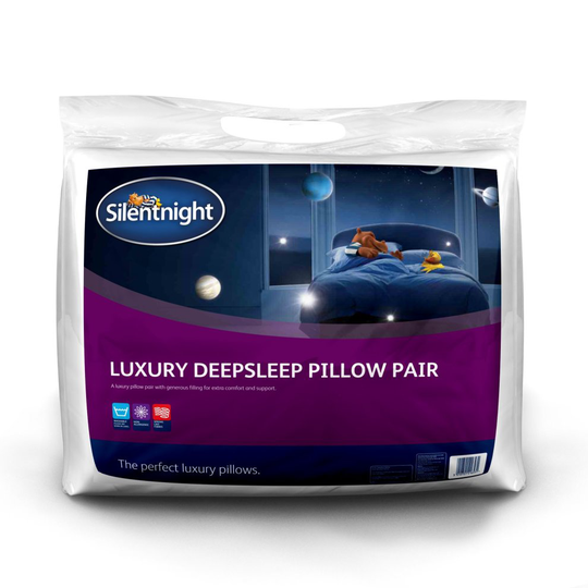 2pk Slientnight Deep Sleep Pillows | Medium Support Hypoallergenic Pillows