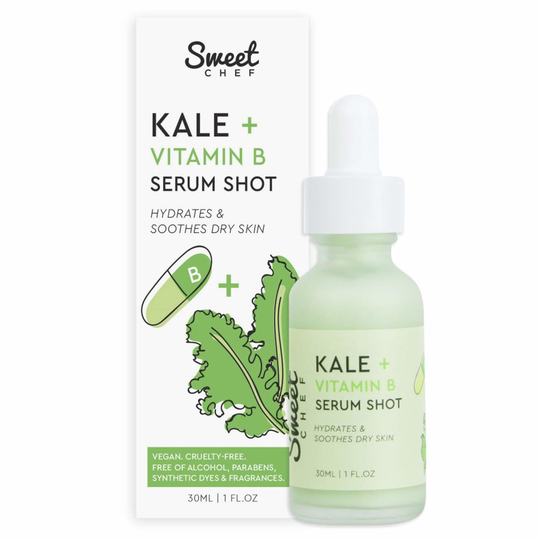 Sweet Chef Kale + Vitamin B Serum Shot - Superfood Hydrating + Soothing Serum with Aloe (30ml / 1 fl oz)