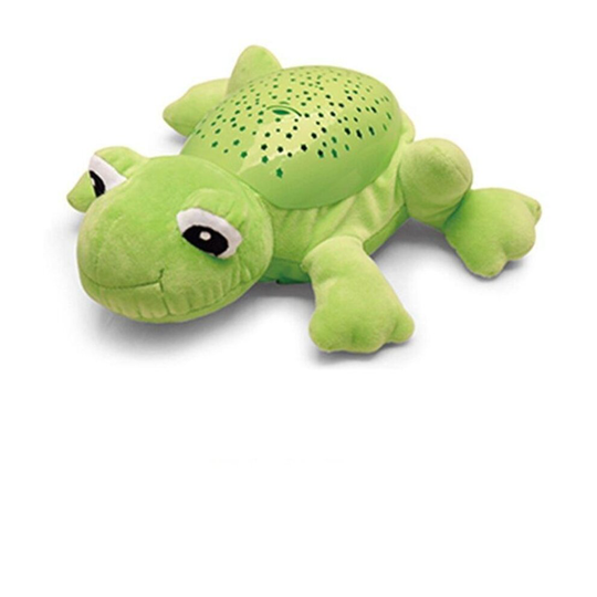 (Frog) Baby Sleep Plush Toys, Stuffed Animal, LED Night Lamp With Music Star, Projector Light Toys