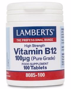 Lamberts Vitamin B12, 100mcg, 100 Tablets