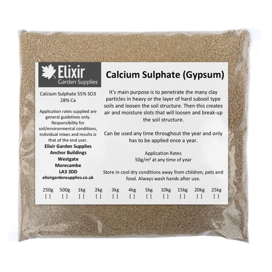(10kg) Elixir Gardens | Gypsum | Calcium Sulphate - Agricultural Grade Natural Soil Improver