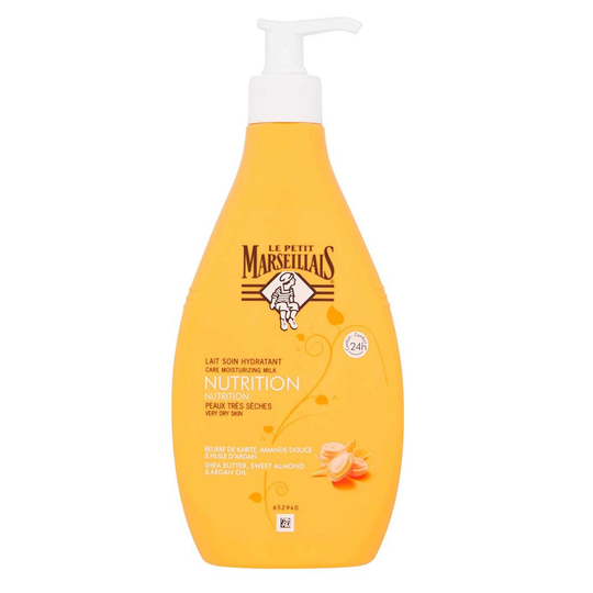 Le Petit Marseilliais Body Care Moisturising Milk Nutrition 400ml Shea Butter, Almond, Arg