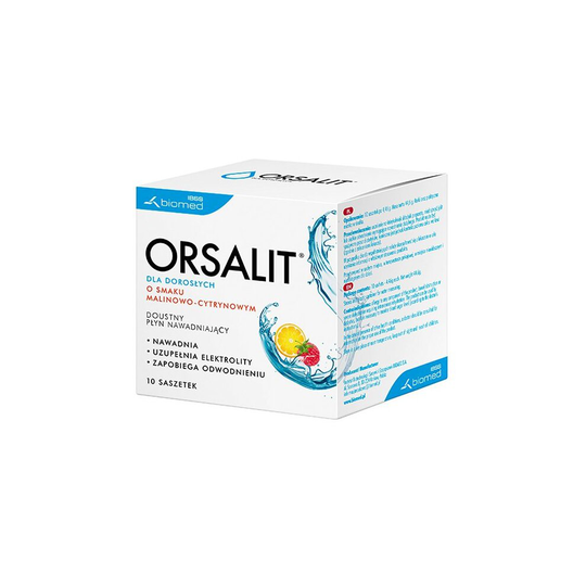 Orsalit dla dorosłych, smak cytrynowo-malinowy, 4,46 g x 10 saszetek
