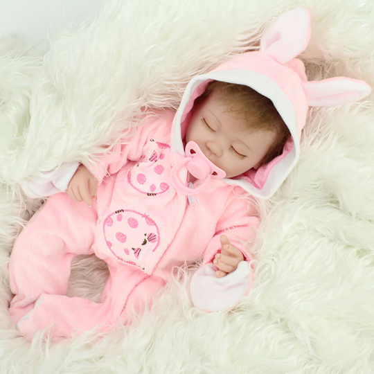 Adorable Reborn Baby Dolls Sleeping Newborn Soft Vinyl Silicone