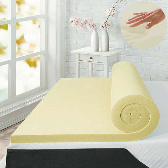 (2" / 5cm Memory Foam Mattress With zip cover) Mattress Topper Bed Sleep Pad Deep Orthopaedic Soft Luxury Home Hotel King Size