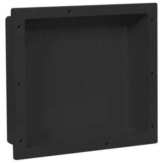 vidaXL Shower Niche Matt Black Soap Shampoo Shelf Shower Bathroom Furniture