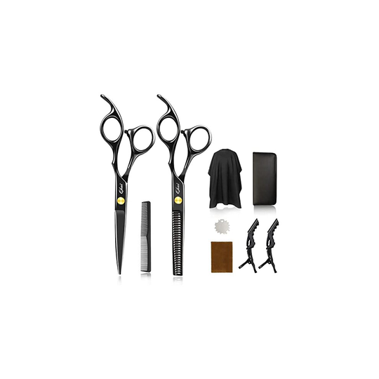 Hairdressing Scissors Set, Hair Cutting Scissor Professional for Women Men, 6.7" Thinning Barber Scissors and Comb for Salon Kids, Sharp Sta