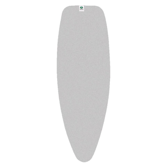 Brabantia Ironing Board Cover with 2 mm Foam - 135 x 45 cm, Extra Large, Metallised Silver