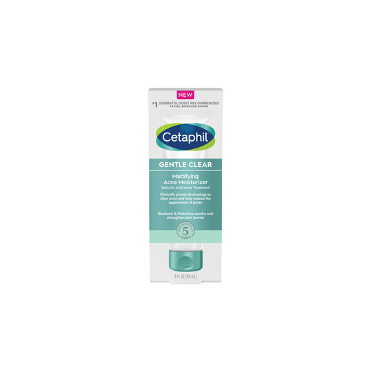 Cetaphil Face Moisturizer, Gentle Clear Mattifying Acne Moisturizer Skin Care for Sensitive Skin, 3 oz