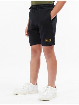 Barbour International Boys Essential Jersey Short - Black, Black, Size 6-7 Years