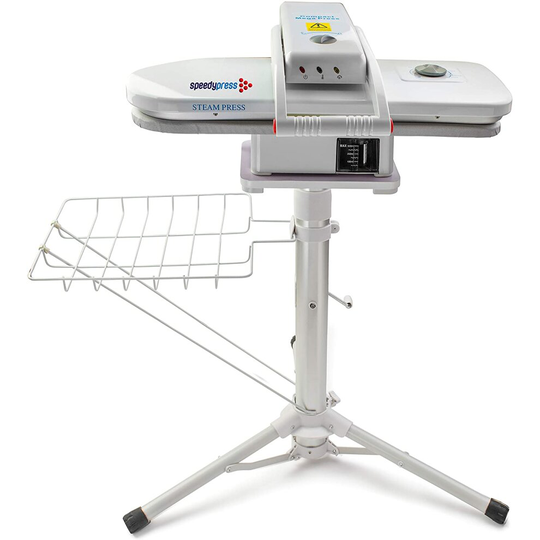 Speedypress Compact Steam Ironing Press | Height-Adjustable Stand 38 Power Steam Jets, 55cmx22cm; 1,350watt